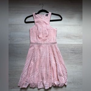 Pink mini lace dress size 0